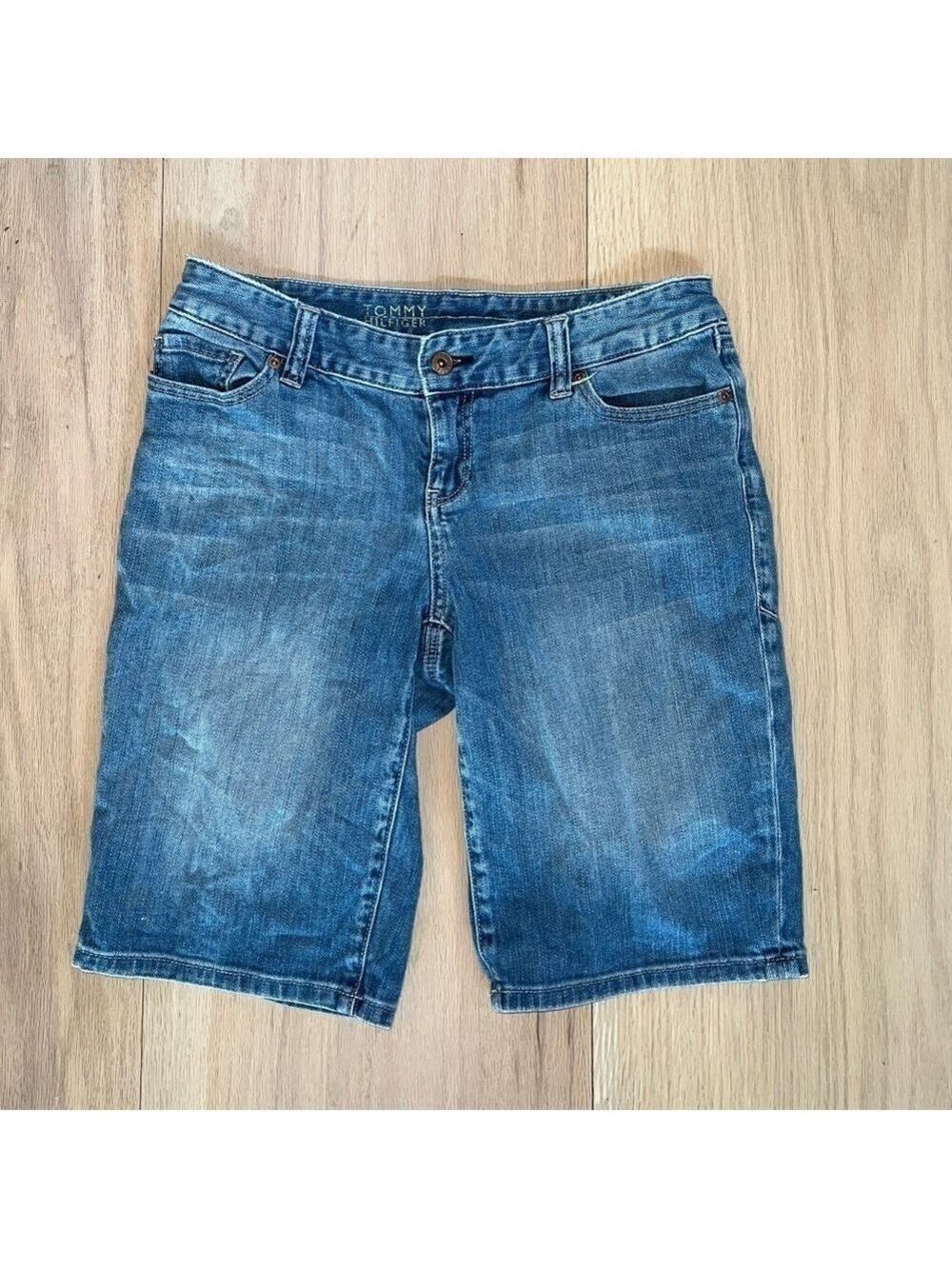 Tommy Hilfiger Mid Length Denim Jeans Shorts Size 4